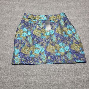 Nasty Gal Womens Skirt 8 Metallic Bracade Multicolor Boho Festival Glitter Party